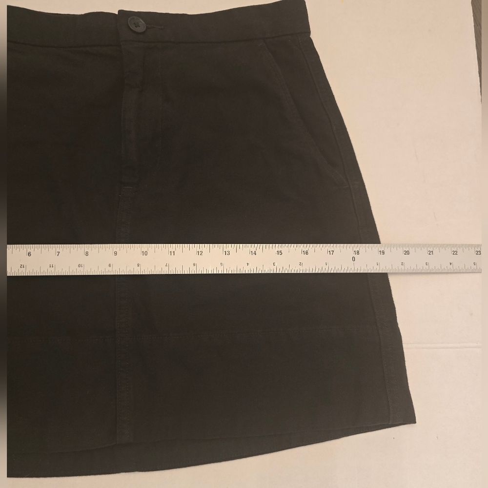 Everlane The Canvas Stamp Mini Skirt Size 6 In Black - Picture 7 of 16